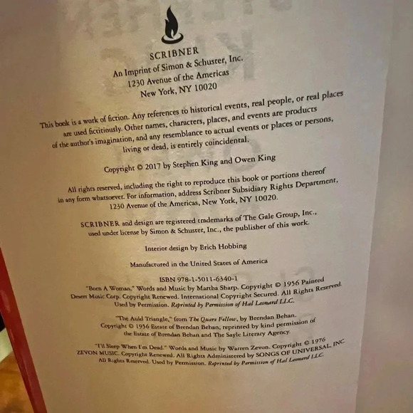 SLEEPING BEAUTIES by Owen King and Stephen King 1st Edition - First Print - 2017 - Picture 5 of 5